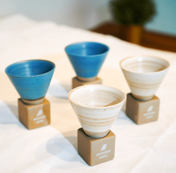 2 x Modern Hippi Ceramic Conical Coffee Cup - Modern Hippi