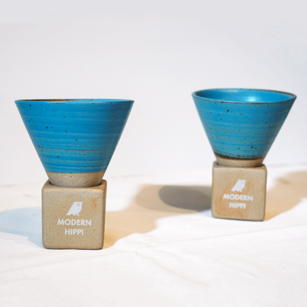 2 x Modern Hippi Ceramic Conical Coffee Cup - Modern Hippi
