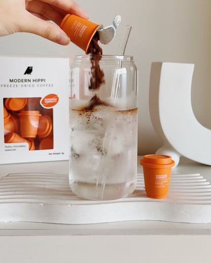 Sunshine Serenity Dark Roast (24 Pods) | Freeze-Dried Coffee | Premium Instant Coffee | Hot Or Cold | Specialty Arabica Beans