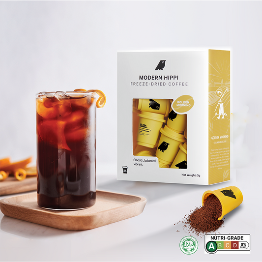 Golden Morning Medium Roast (24 Pods) | Freeze-Dried Coffee | Premium Instant Coffee | Specialty Arabica Beans