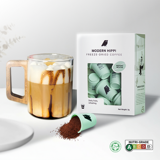 Midday Revive Light Roast (24 Pods) | Freeze-Dried Coffee | Premium Instant Coffee | Specialty Arabica Beans