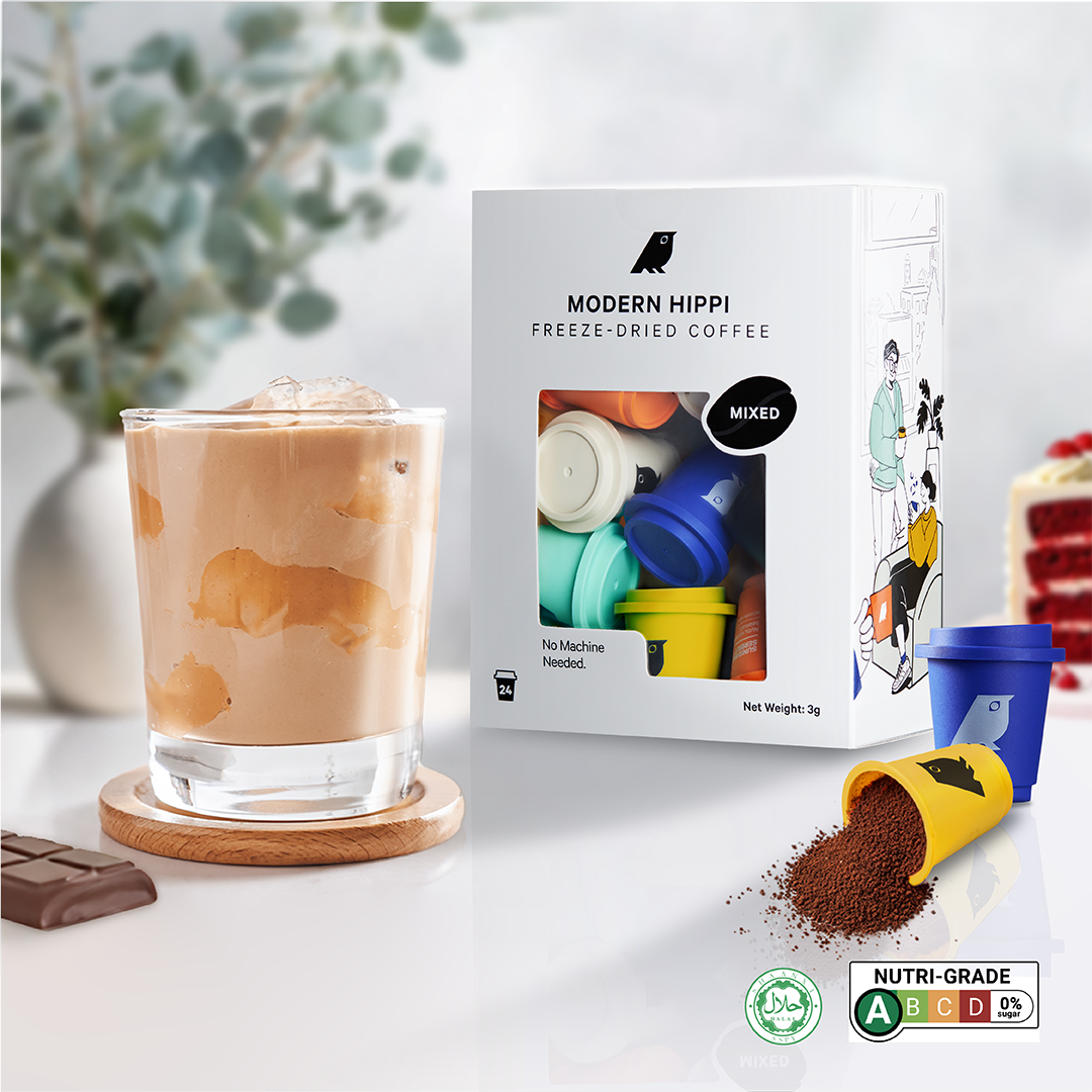 Hippi Coffee Mixed Variety (24 Pods) | Freeze-Dried Coffee | Premium Instant Coffee | Specialty Arabica Beans