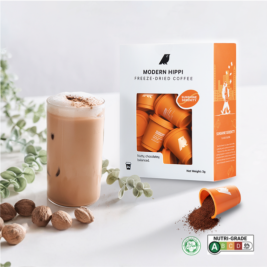 Sunshine Serenity Dark Roast (24 Pods) | Freeze-Dried Coffee | Premium Instant Coffee | Specialty Arabica Beans