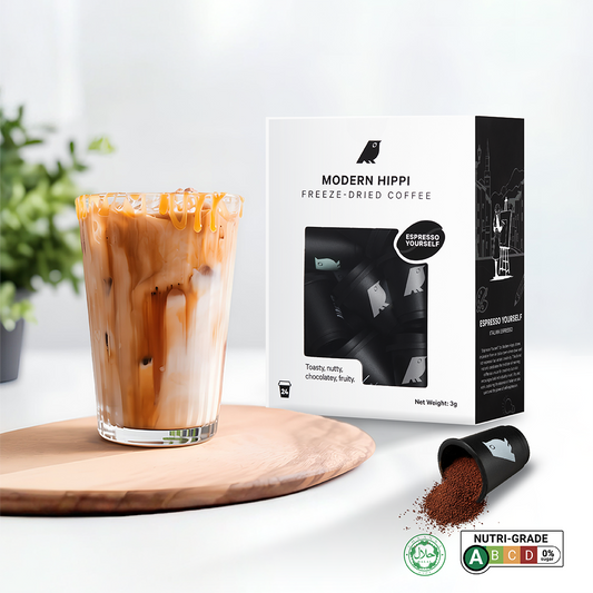 Espresso Yourself Dark Roast (24 Pods) | Freeze-Dried Coffee | Premium Instant Coffee | Specialty Arabica Beans