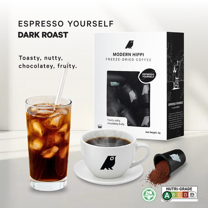 Espresso Yourself Dark Roast (24 Pods) | Freeze-Dried Coffee | Premium Instant Coffee | Hot Or Cold | Specialty Arabica Beans