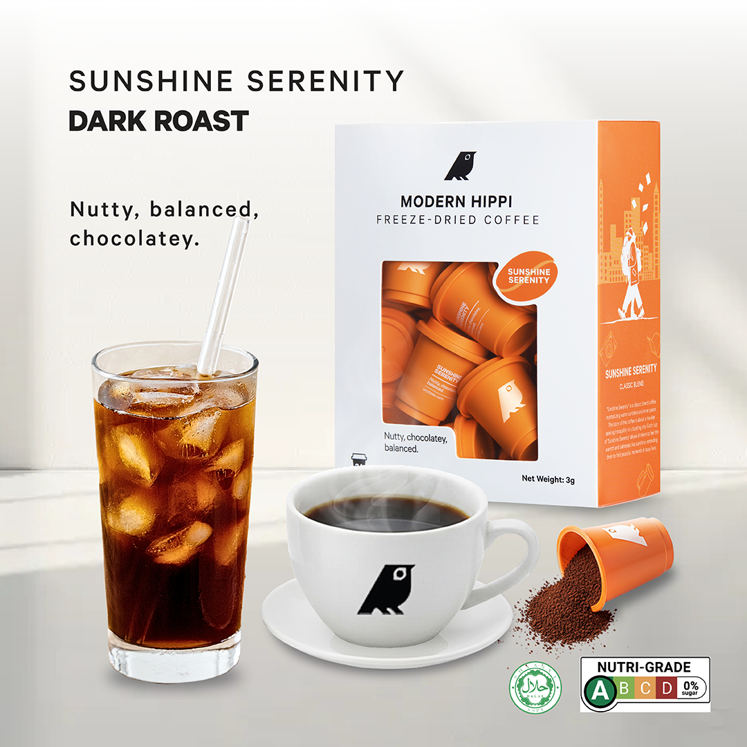 Sunshine Serenity Dark Roast (24 Pods) | Freeze-Dried Coffee | Premium Instant Coffee | Hot Or Cold | Specialty Arabica Beans