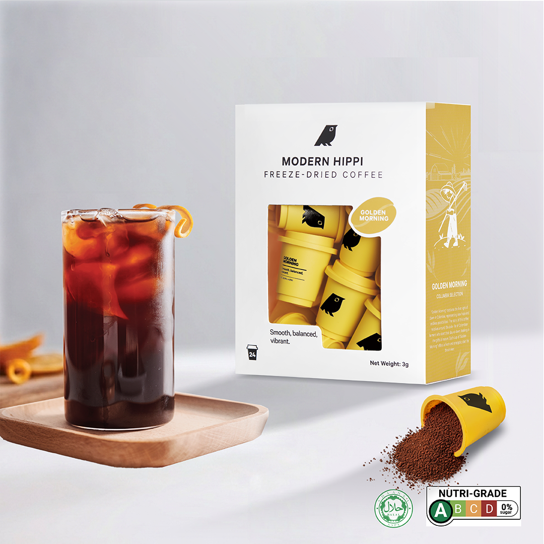 Golden Morning Medium Roast (24 Pods) | Freeze-Dried Coffee | Premium Instant Coffee | Hot Or Cold | Specialty Arabica Beans