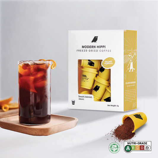 PRE-ORDER | Golden Morning Medium Roast (24 Pods) | Freeze-Dried Coffee | Premium Instant Coffee | Hot Or Cold | Specialty Arabica Beans