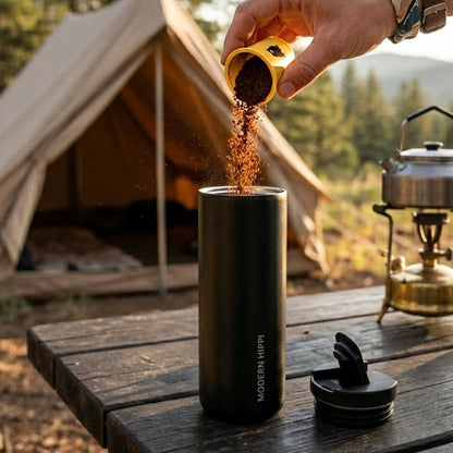 Modern Hippi Stainless Steel Insulated Coffee Tumbler, 480 ml