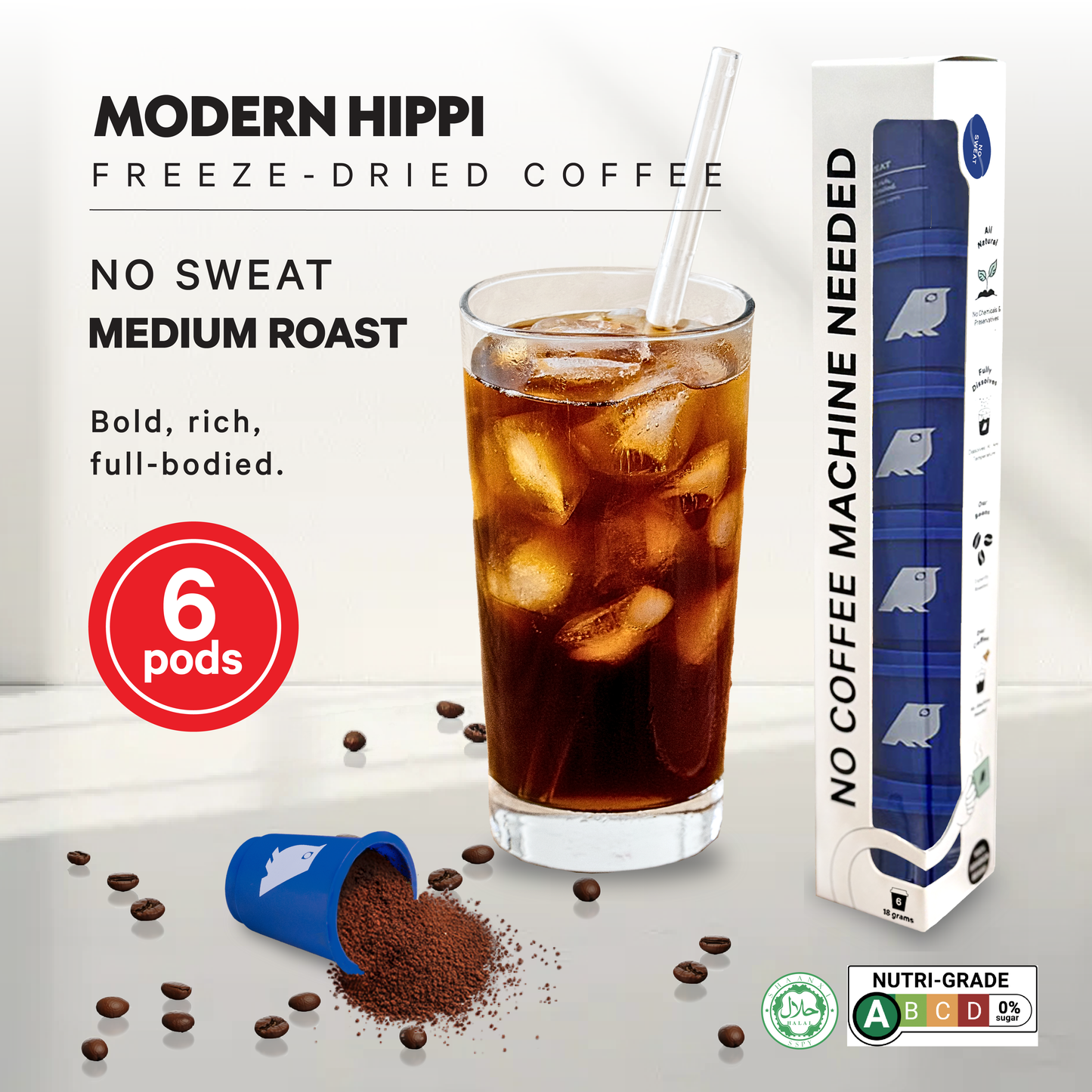 Corporate Gifting | Hippi Coffee Gift Box | 12 Starter Packs x 6 Coffee Pods | Premium Instant Coffee