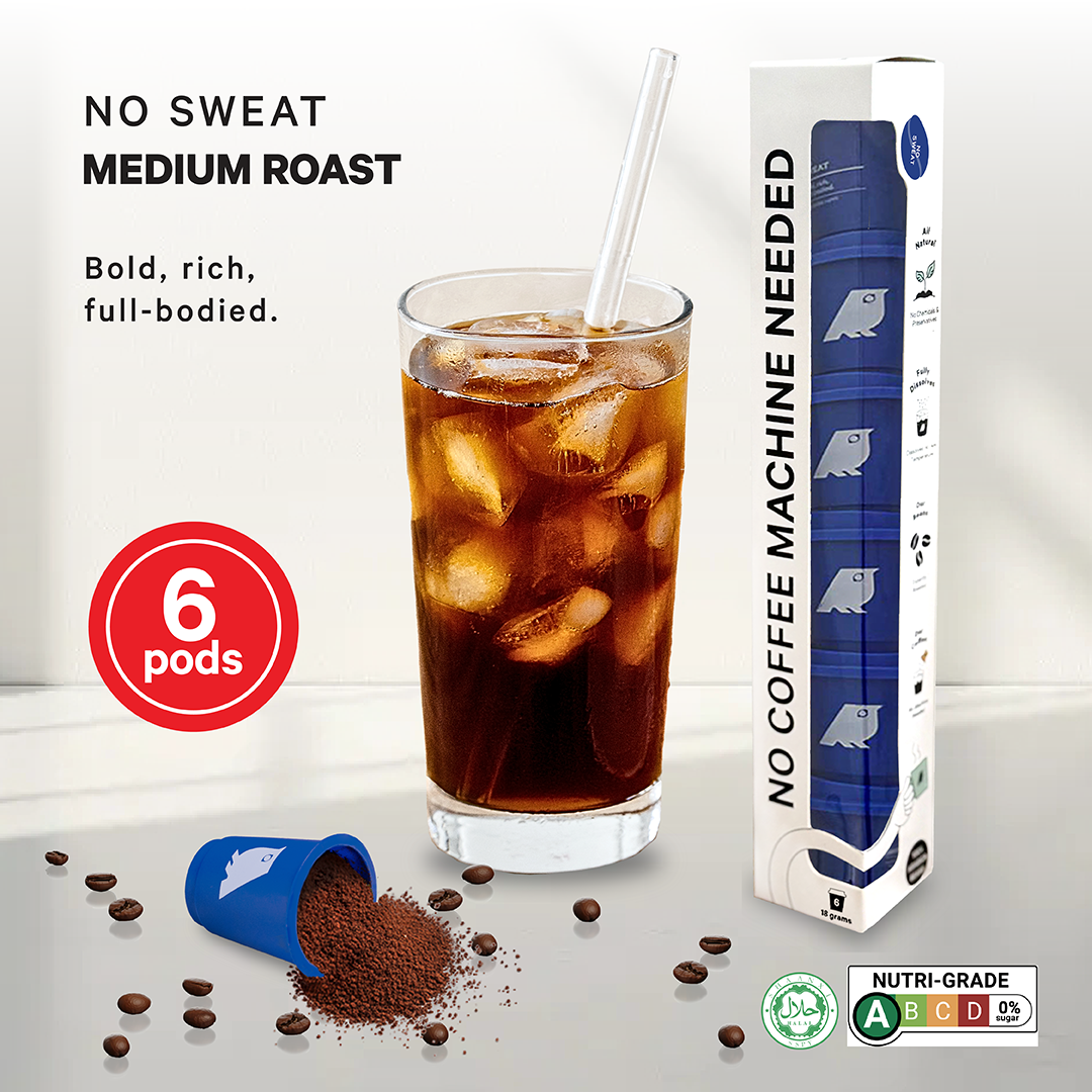 No Sweat Starter Pack Medium Roast Coffee (6 Cups) - Free Shipping!