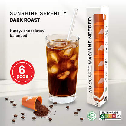 Sunshine Serenity Starter Pack Dark Roast Coffee (6 Cups) - Free Shipping!
