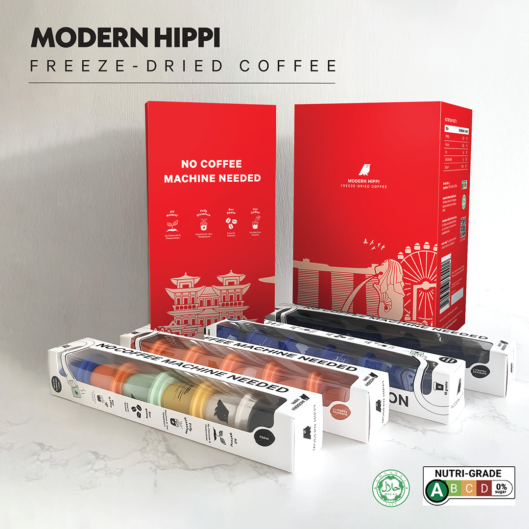 Hippi Coffee Gift Box in Red Sleeve | 12 Starter Packs x 6 Coffee Pods | Premium Instant Coffee | Hot Or Cold