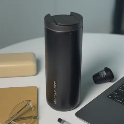 Modern Hippi Stainless Steel Insulated Coffee Tumbler, 480 ml